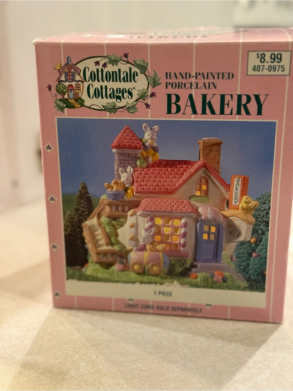 Vintage 1999 Cottontale Cottages Hand Painted Porcelain Bakery Collectible